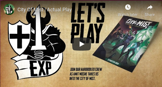 Watch Amit teach City of Mist TTRPG to the cast of "Plus One Exp"