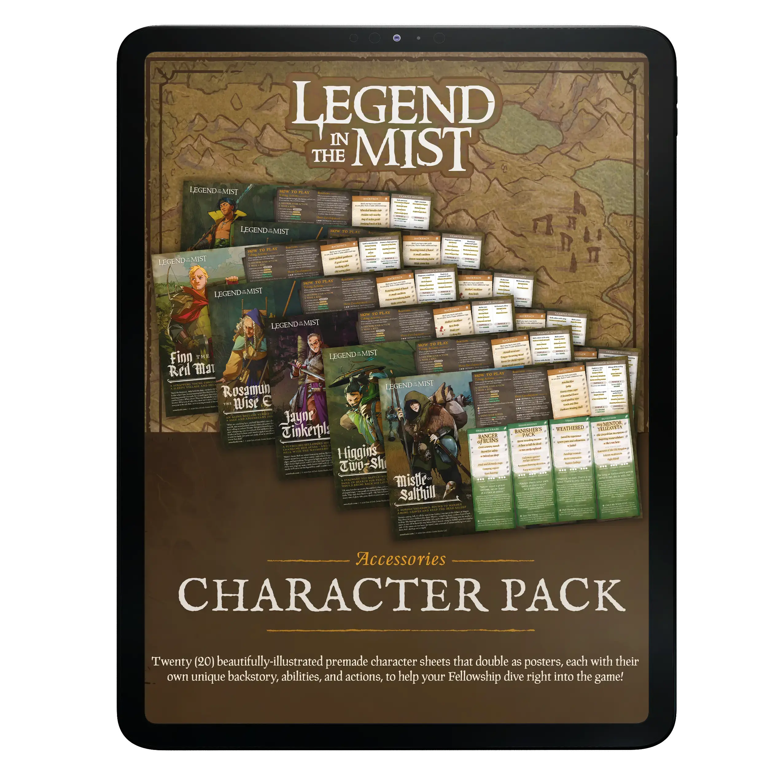 Character Pack (20) - Legend in the Mist (PDF)