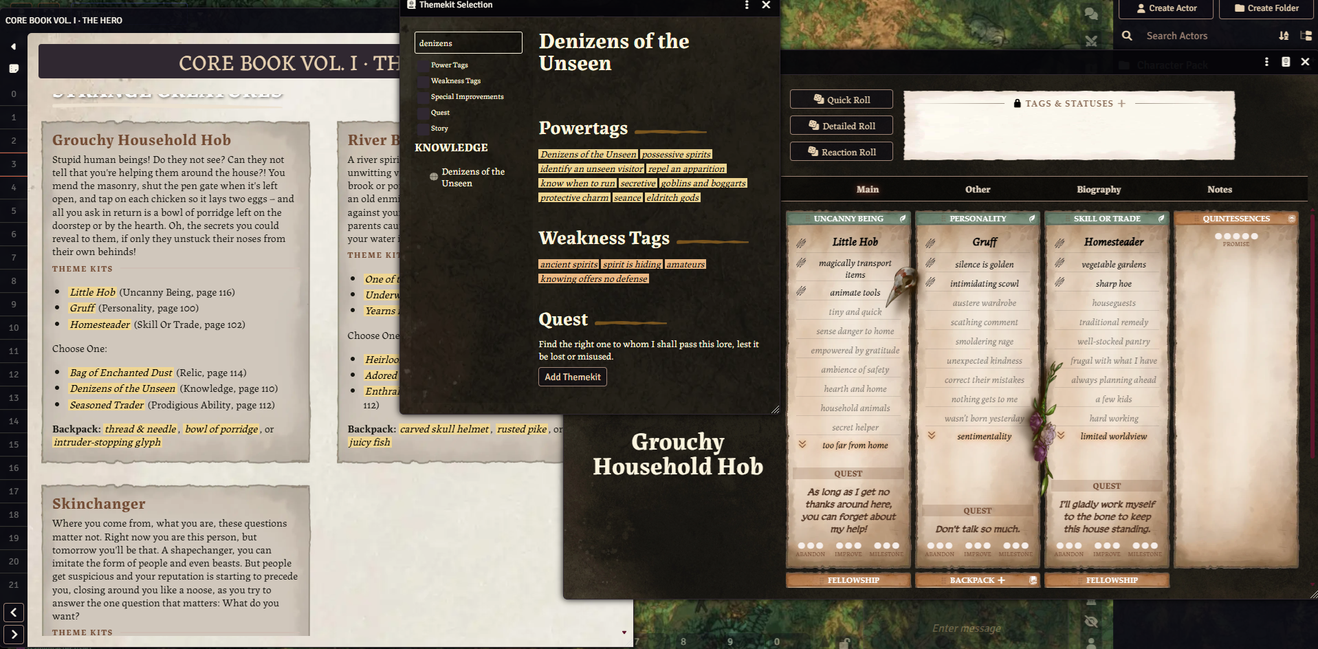 Legend In The Mist Foundry VTT Core Book