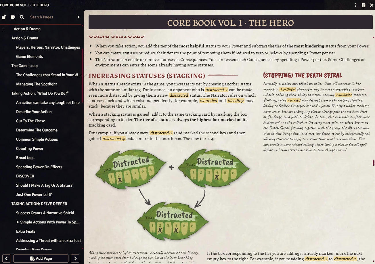 Legend In The Mist Foundry VTT Core Book