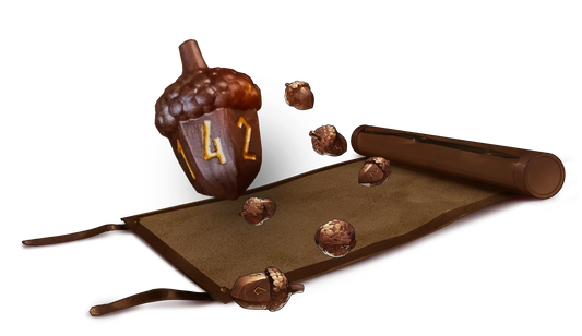 Leather Satchel with 6 Acorn Dice - Legend in the Mist (Pre-Order)
