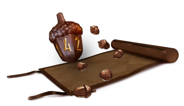 Leather Satchel with 6 Acorn Dice - Legend in the Mist (Pre-Order)