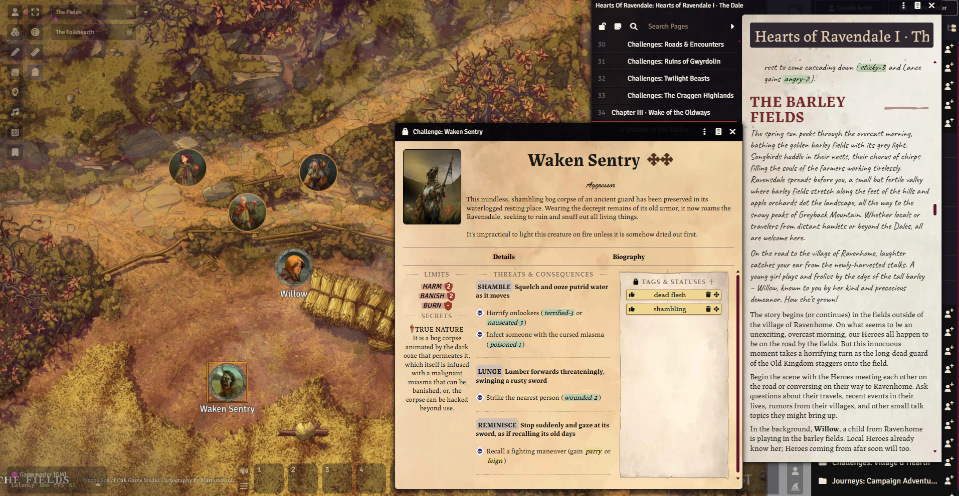 Legend In The Mist Foundry VTT Hearts of Ravensdale