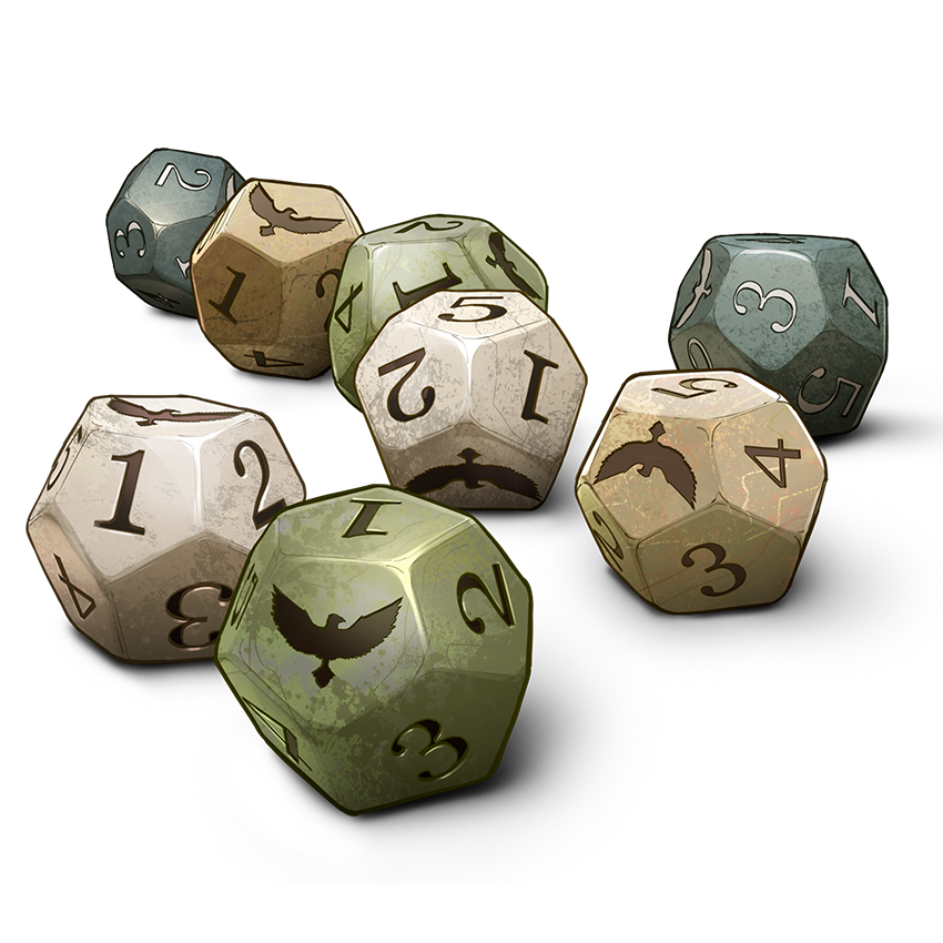 River Pebble Dice (8) - Legend in the Mist (Pre-Order)